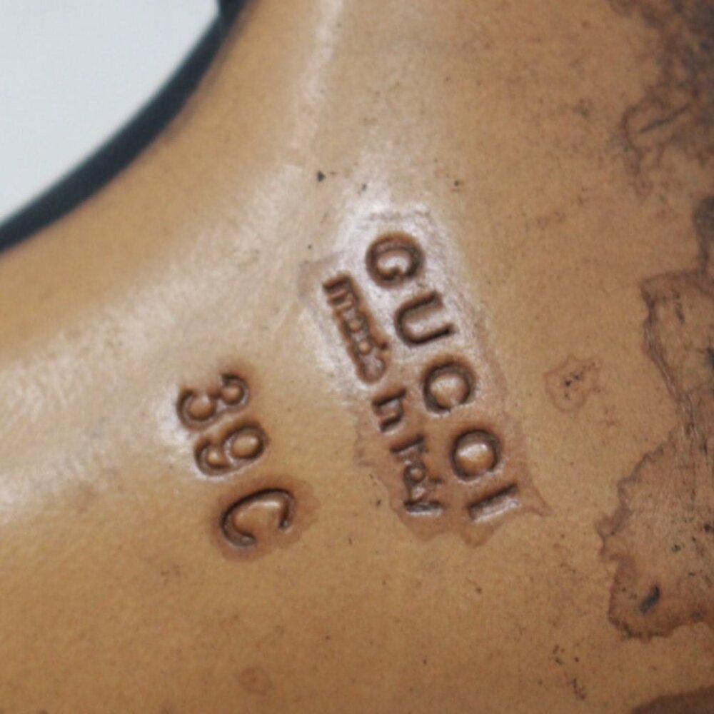 Gucci #82LVPX Horsebit Canvas Heels Size 39 - Picture 8 of 8